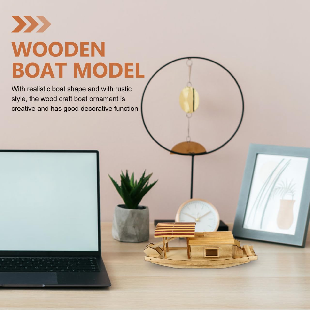 BESPORTBLE Modellboot Aus Holz Boot Ornament Dekoration Tischboot Holzbootfigur Für Wohnzimmer Schlafzimmer Büro Schrankdekoration Kanu Modell