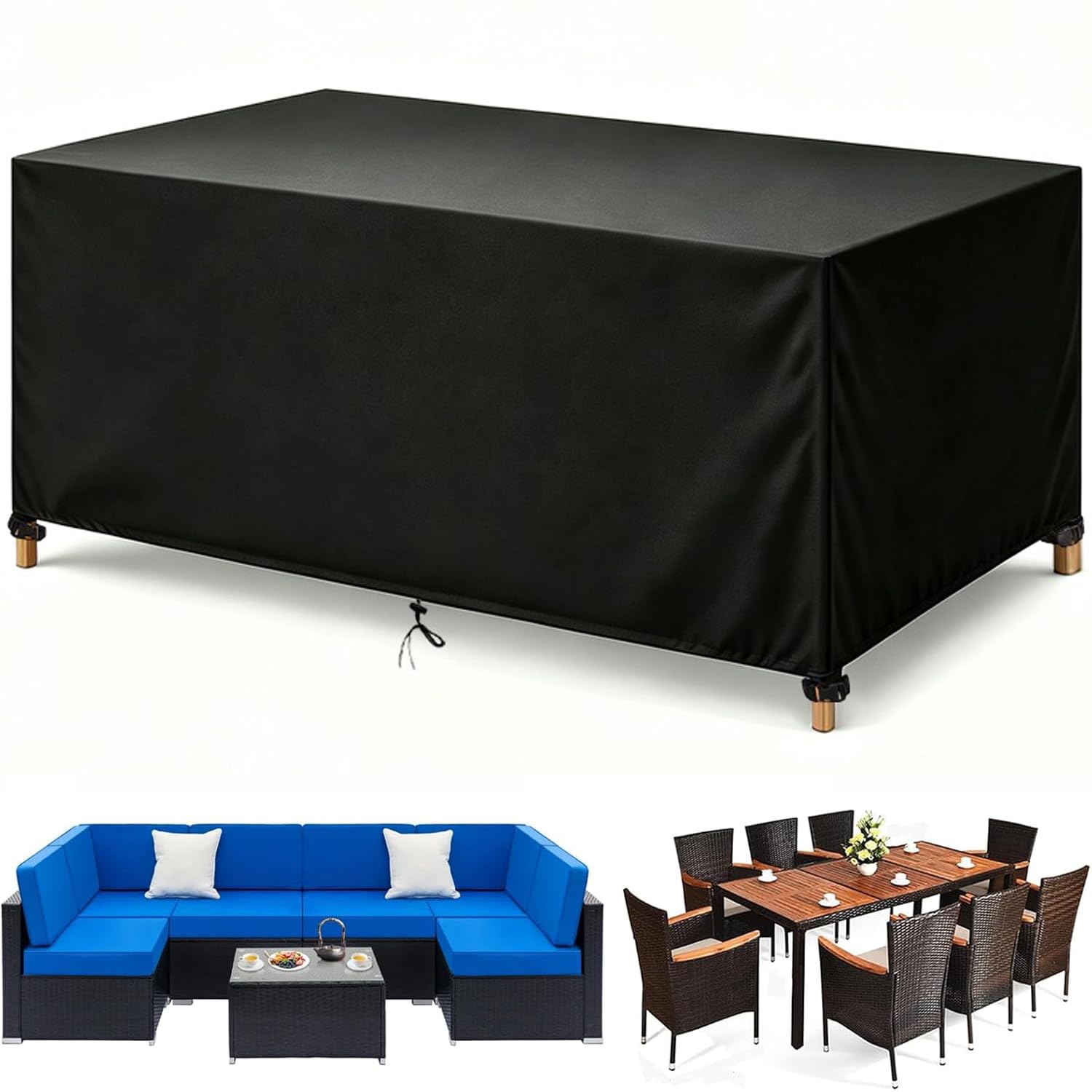 Housse Salon de Jardin Exterieur,200x160x90cm/LxlxH Bache Table Exterieur