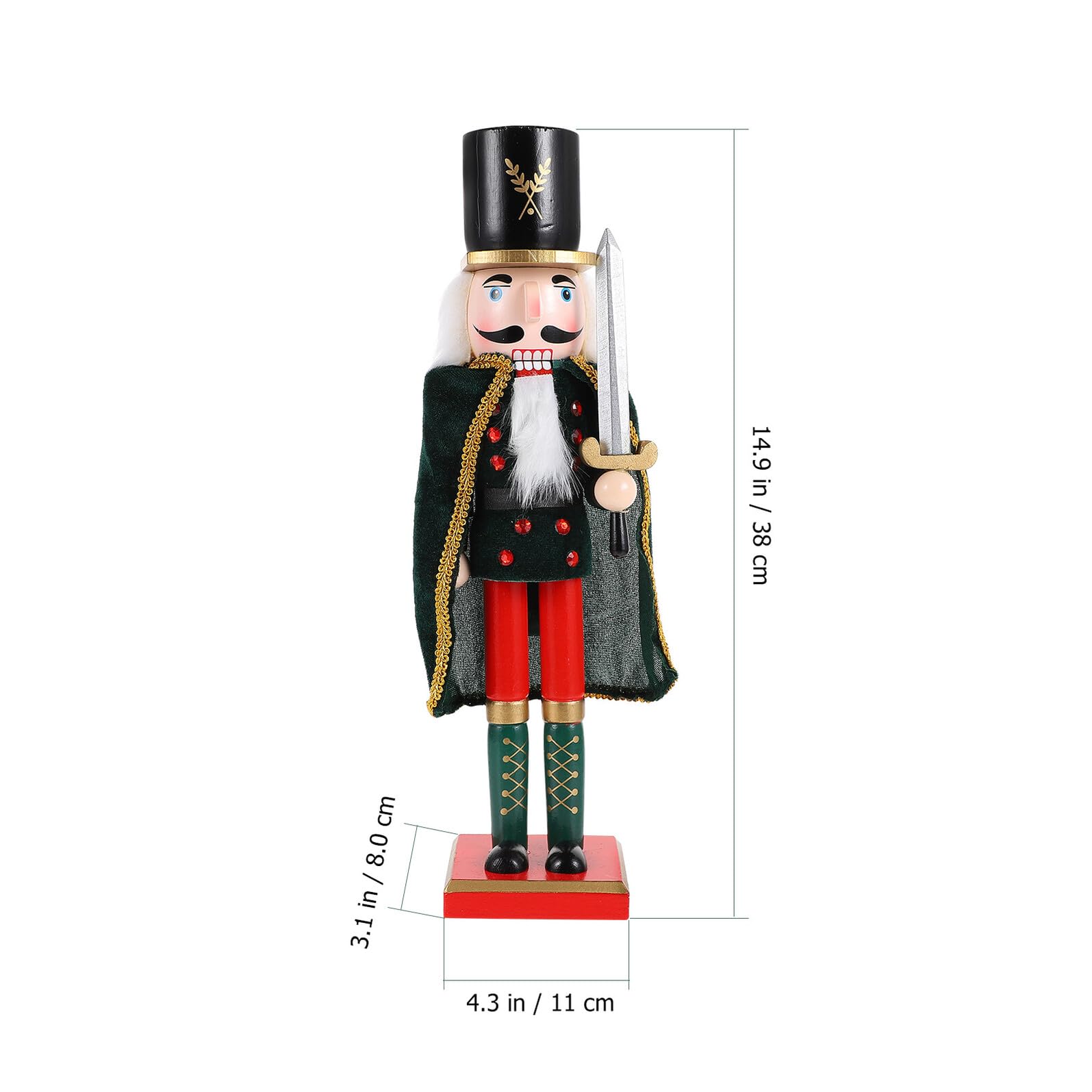 Toyvian Holz Nussknacker Figur Dekoration Weihnachtsbaum Schmuck Natur Modell Nussknacker Wohnaccessoire Holzdeko Zuhause Schreibtisch Partydekoration