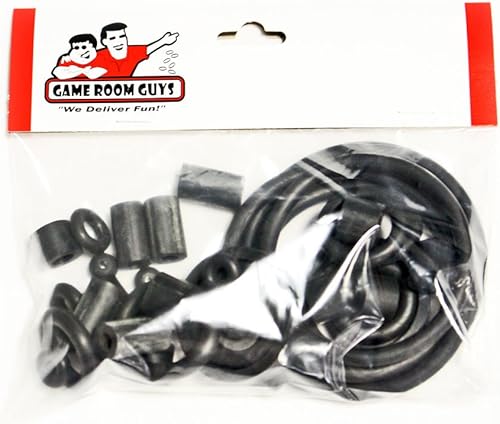 Game Room Guys Kit de anillo de goma negra para pinball de casino de rodillos altos