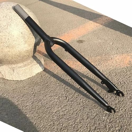 DONSP1986 26 inch Rigid Fork Steel 1-1/8 INCH Threadless Black-26 Fixed Bicycle MTB Road Cruiser Bike Fork Steerer 250mm-Disc Brake (Fork & Headset) - Thumbnail 3