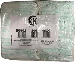 Fralda Geriátrica Adulto Segunda Linha Com 50 Unidades Tamanho M G XG Incontinência Moderada (Médio)