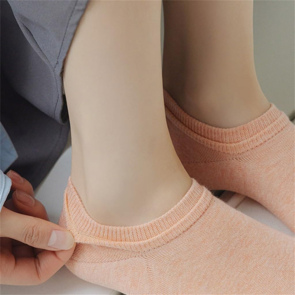 JSEIAJB Girls Cotton Boat Socks Won T Fall Off and Sweat Absorbing Short Socks Invisible Socks