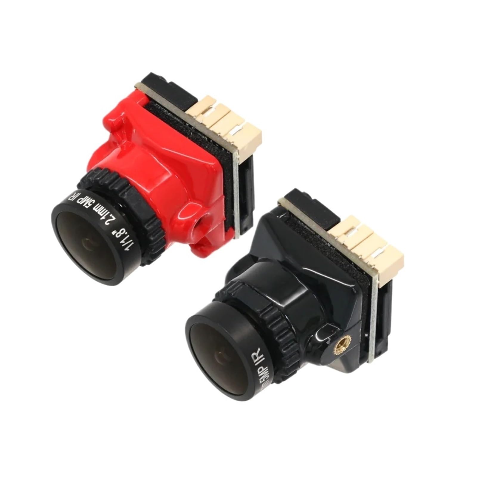 Telecamera RC FPV 1800TVL Mini obiettivo da 2,1 mm con OSD interno regolabile for drone corsa(Red)