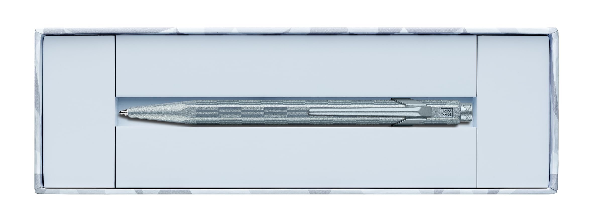 Caran d’Ache Kugelschreiber 849™ Alpine Frost Blau – Sechskant-Aluminium, Goliath-Medium Mine, Frostinspirierte Edition, Premium-Geschenkverpackung, Swiss Made