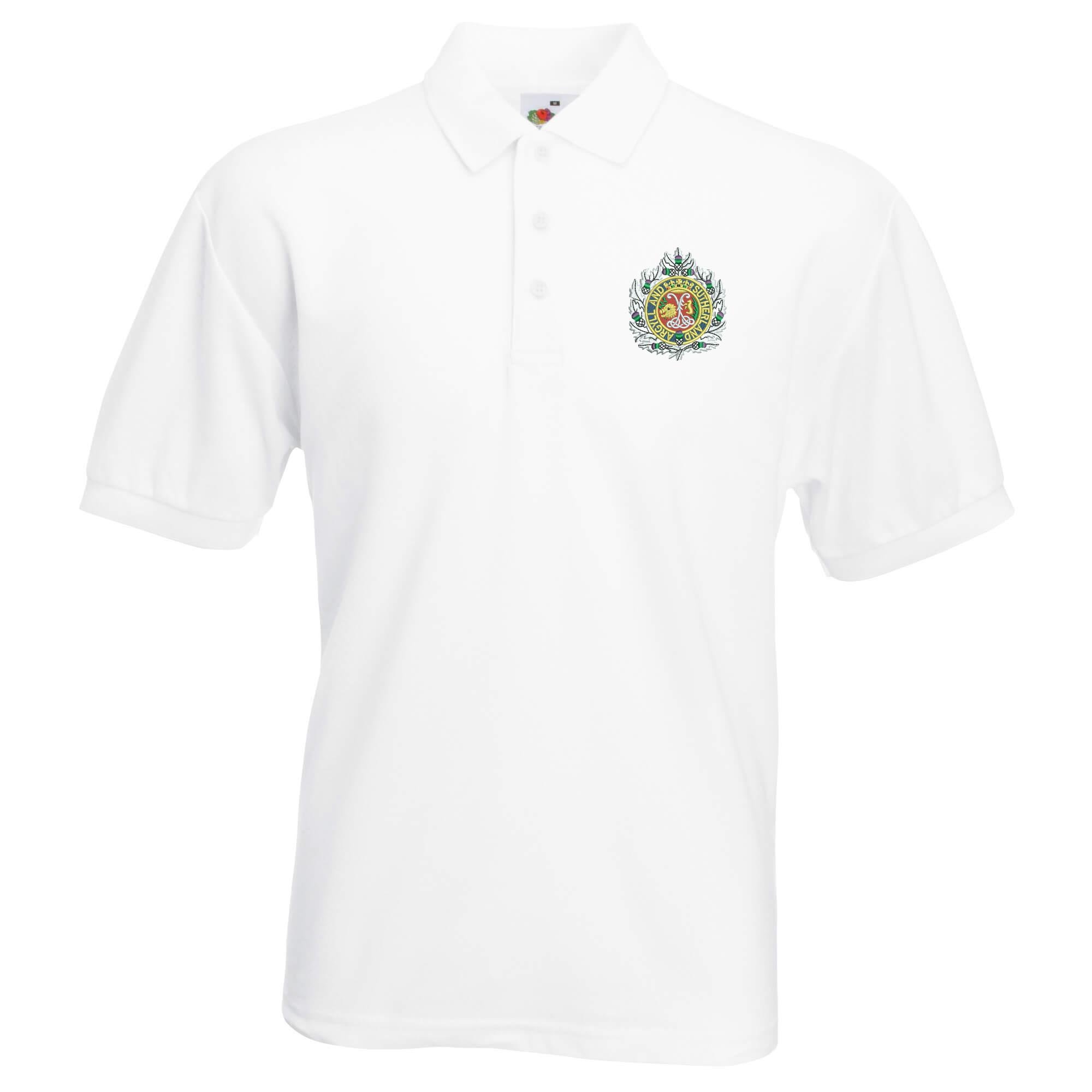 Pineapple Joe's Men's White Argyll And Sutherland Embroidered Polo - X Large