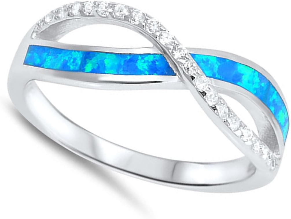 CHOOSE YOUR COLOR Sterling Silver Infinity Ring
