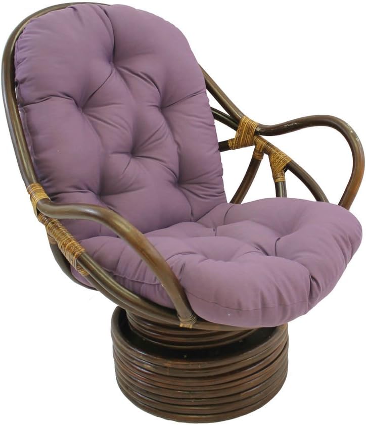 International Caravan Furniture Piece Swivel Rocker with Twill Cushion, Grape