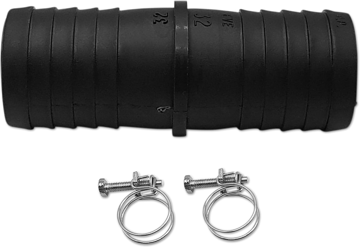 Hose Pipe Connector Set 32mm Pond Hose Connector with 2 Wire Hose