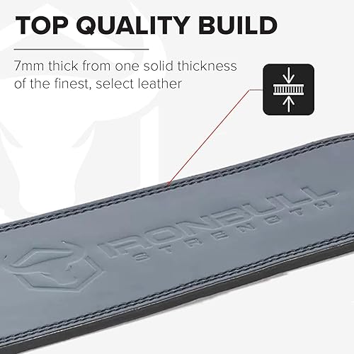 Miniatura 30 de Cinturón de levantamiento de pesas de cuero de 0.276 in (aprobado por IPF, USAPL, USPA, IPL USAW e IWF) – Cinturón de levantamiento de pesas cónico