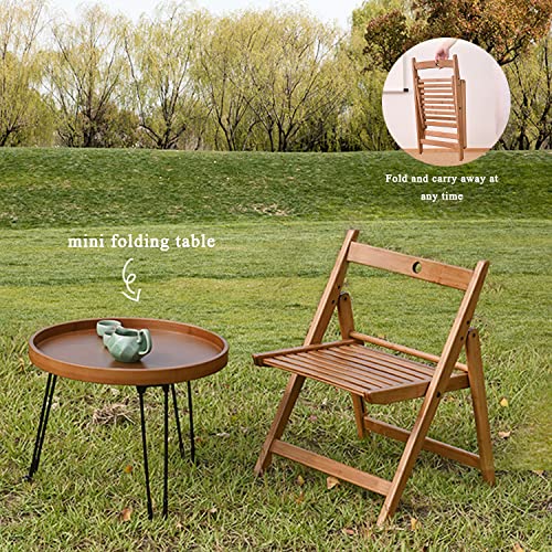 Jikugo Folding Chair Bamboo Chairs-Small Foldable Chair For Outdoor, Dining Room, Living Room Bedroom, Office #TOP4