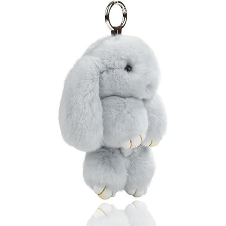 stuffed bunny keychain