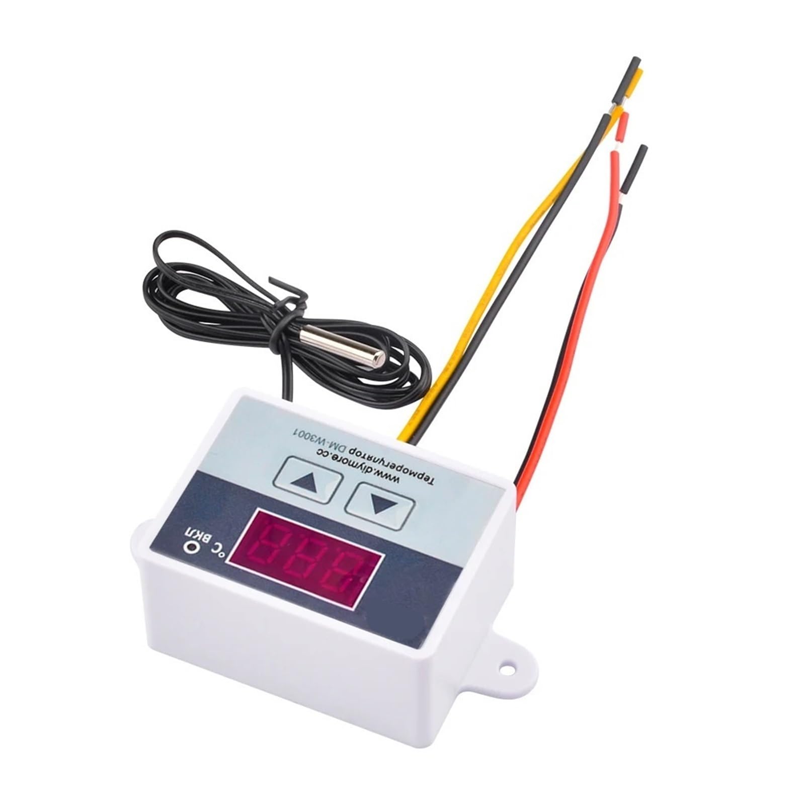 Controlador de temperatura digital LED W3001 de 12 V/24 V/110 V y 220 V, termostato, termorregulador, sensor y medidor for refrigerador, calefacción y refrigeración de agua.(AC110-220V Isolation)