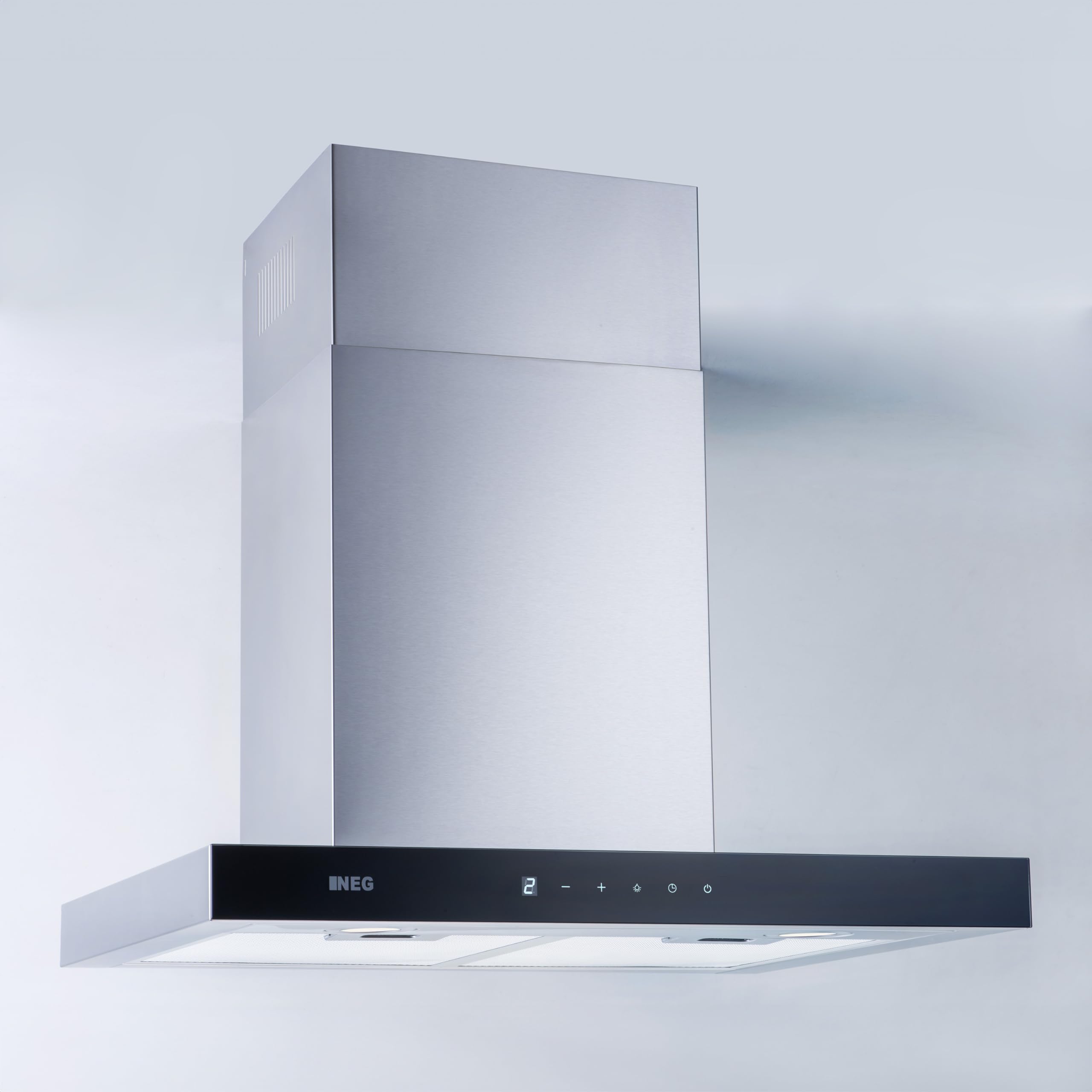 NEG Dunstabzugshaube NEG3660WH2 Wandhaube 60 cm Edelstahl | 2 Power-Stufen bis 830 m³/h, Abluft und Umluft, Sensor-Touch