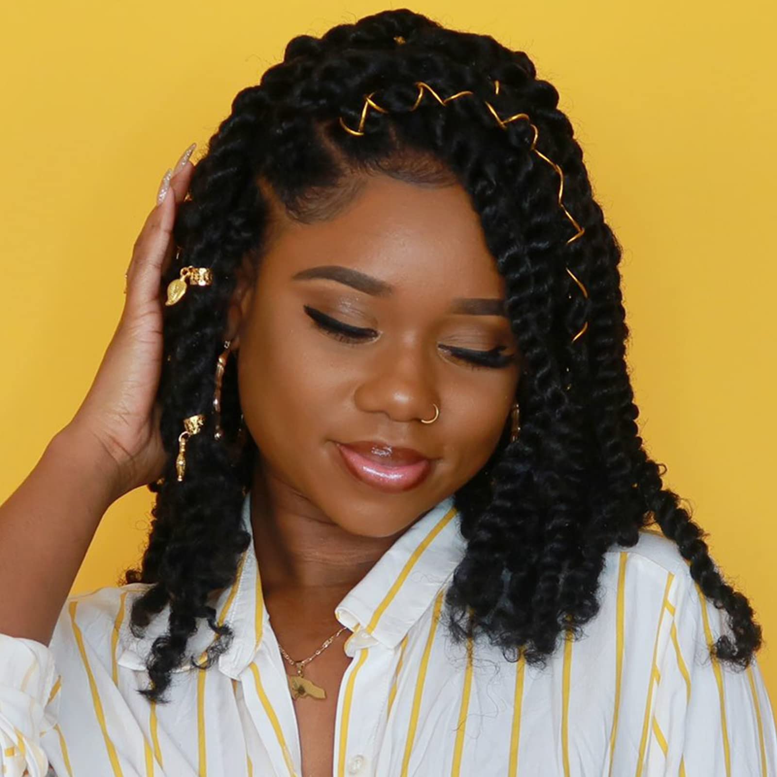 Buy Lucubration 7 Packs Short Bob Passion Twist Hair 14 Inch Water Wave