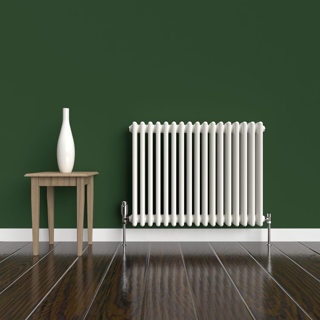Lux Heat White Horizontal 3 Column Traditional Radiator 600mm (H) x 785mm (W)