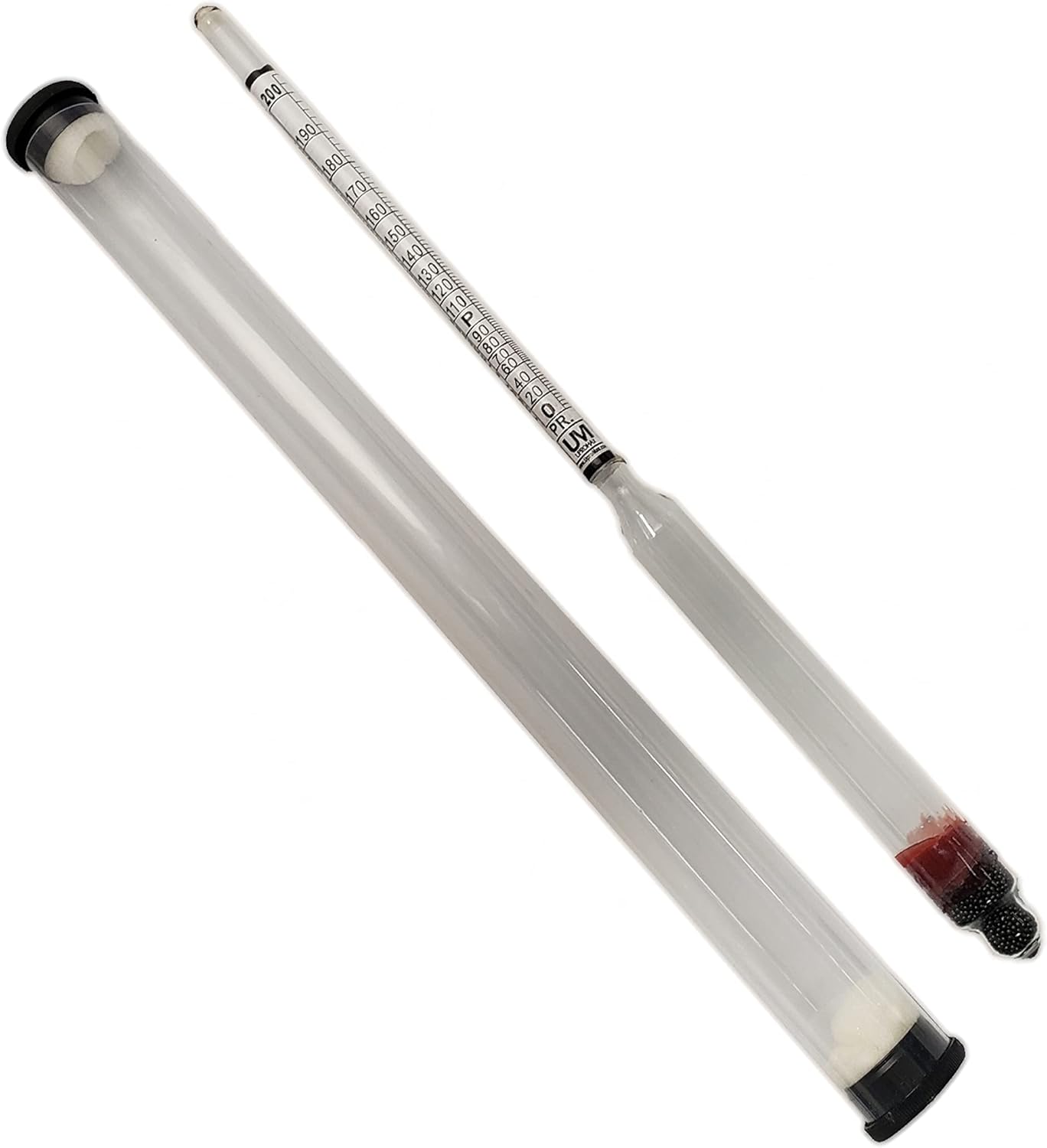 Proof & TRALLE Hydrometer Alcohol Meter Distilling Test Spirit Scale 0-200%