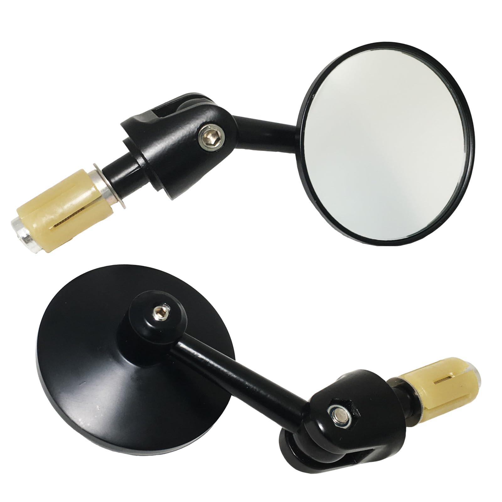 【中古品】バーエンドミラー×2個セット 楽天市場】左右 2個セット 丸形 バイク バーエンド ミラー 交換