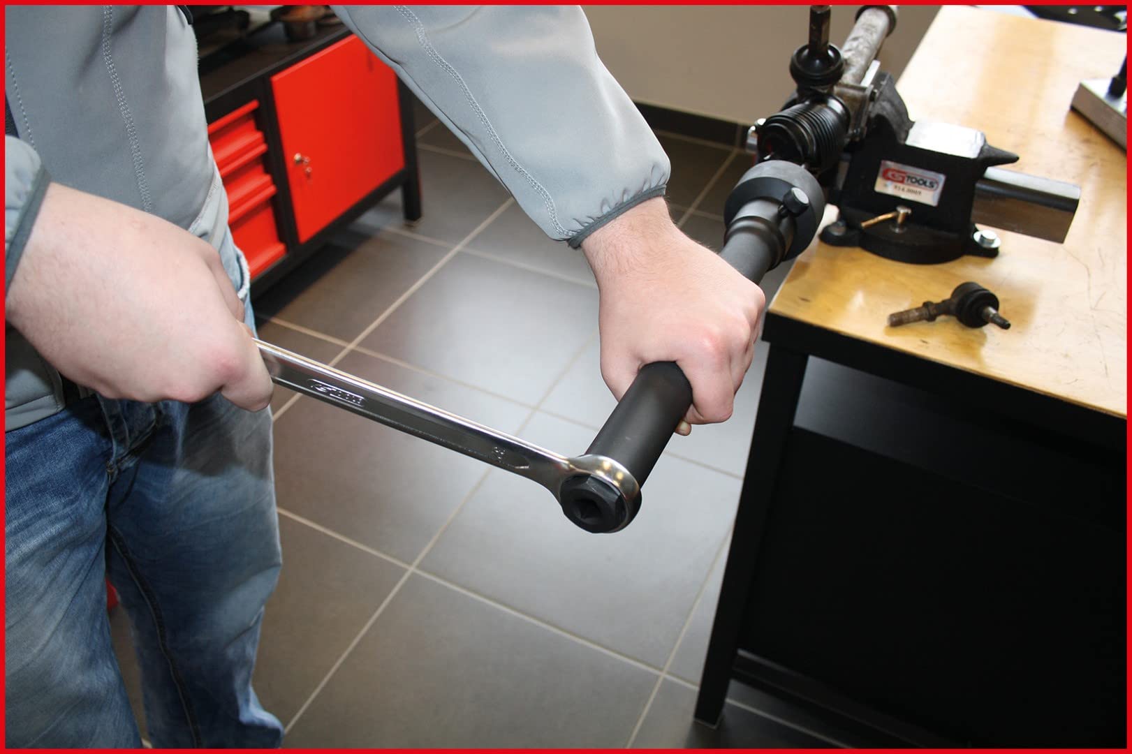 KS Tools 150.1125 Bussola speciale per tiranti sterzo/snodi assiali, 4 pz