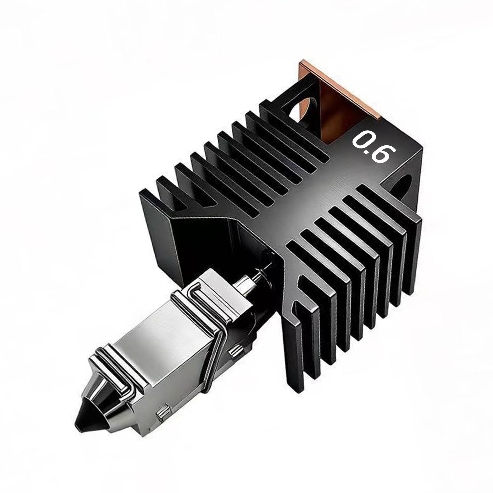FTVOGUE Zestaw Hotendu do Drukarki 3D, Wszystkie Akcesoria do Wytłaczarek Metalowych z Ceramicznym Blokiem Grzejnym o Mocy 48 W i dyszą 0,6 Mm, Hotend o Wysokim Przepływie Szybkiego Drukowania dla