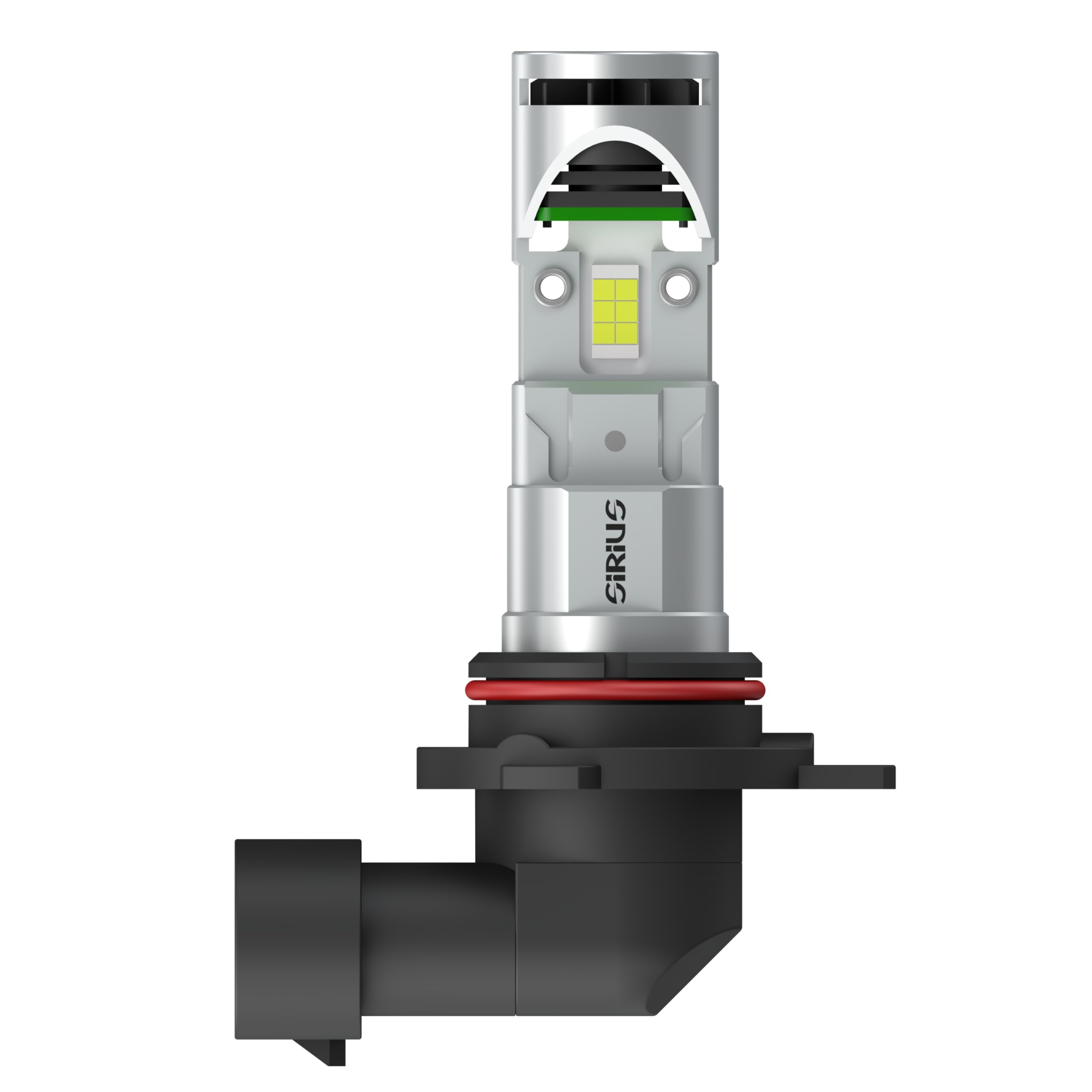 Sirius AIR LED HIR2 – Kit 2 Lampade Auto 12V 6500K, 2540 Lumens, Ventola Superiore Anti-Polvere, Raffreddamento Diretto Chip, Dimensioni Compatte, Attacco PX22d, ECE R37