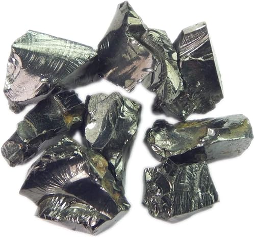 Natural Elite Shungite - Piedras rugosas de tamaño libre para el equilibrio de chakras y la fabricación de joyas, 0.35 onzas aprox