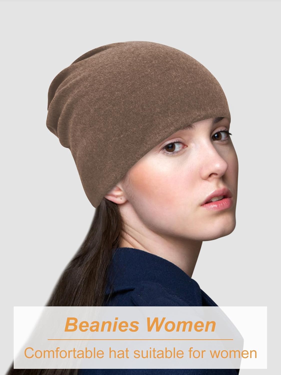 Senker Fashion Slouchy Beanie Hats for Women Men, Chemo Headwear Cotton Beanies Soft Lightweight Chemo Skull Cap Elastic - Image 5