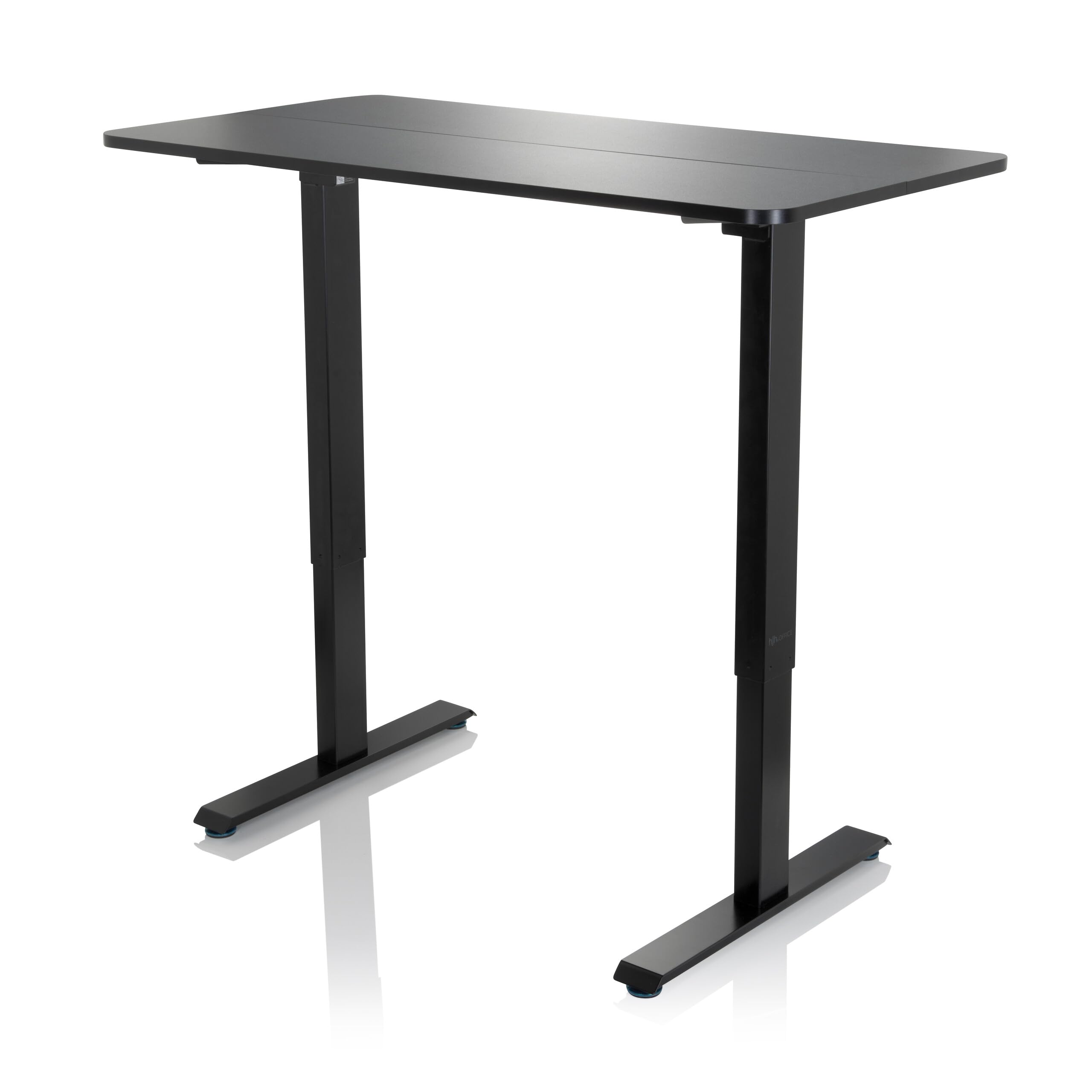 hjh OFFICE 802115 Mesa de Altura Regulable Stand CR Placa MDF, armazón de Acero Nero, Amplia Superficie de Trabajo: 120 x 60 cm