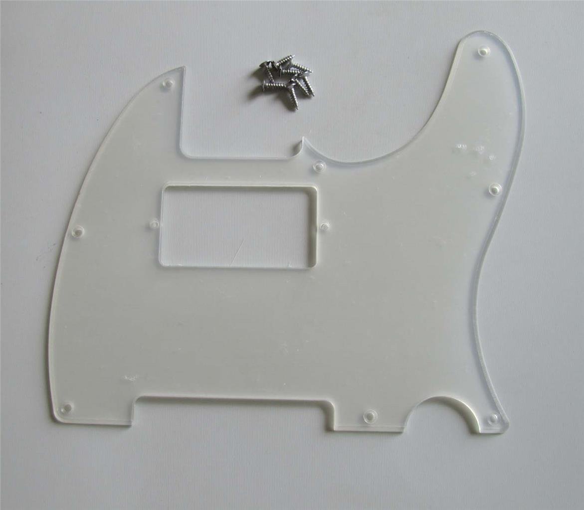 KAISH Clear 8 Hole Tele Guitar Humbucker Pick Guard TL Pickguard for Telecaster/Tele Made in USA/Mexico Transparent