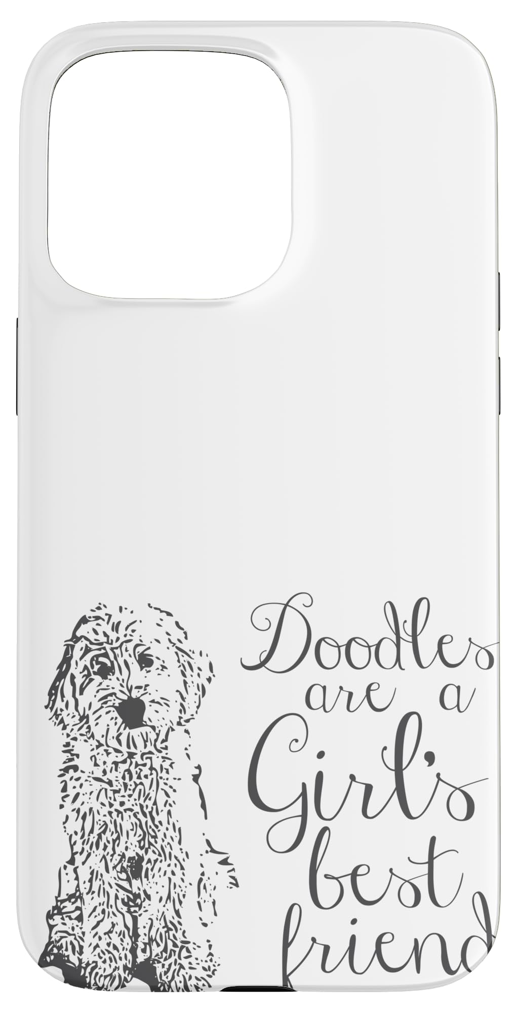 Doodles are a Girl's Best Friend Golden Labradoodle Case for iPhone 15 Pro Max