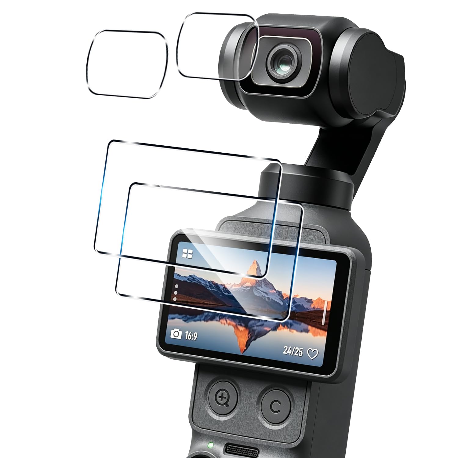 用 DJI OSMO Pocket 4 保護フィルム ガラスフィルム 2枚+ カ…