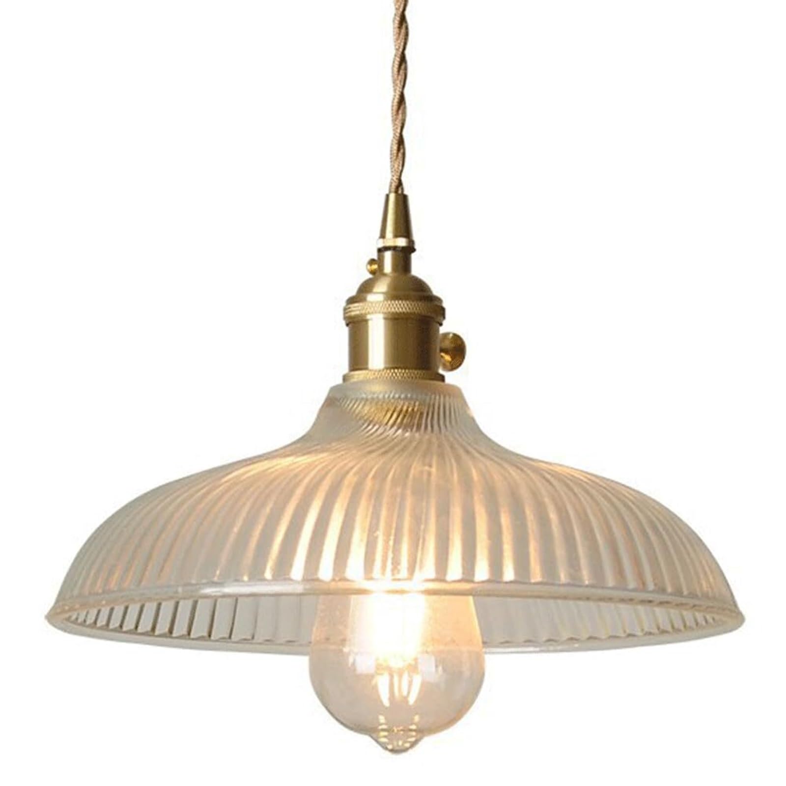 HXYSXHJUO Nordic Style Cap-Shaped Glass Chandelier - E27 Base Pendant Light for Balcony and Restaurant