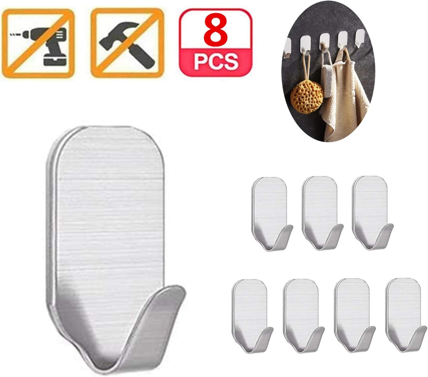 Appendiabiti adesivi per pareti in gesso