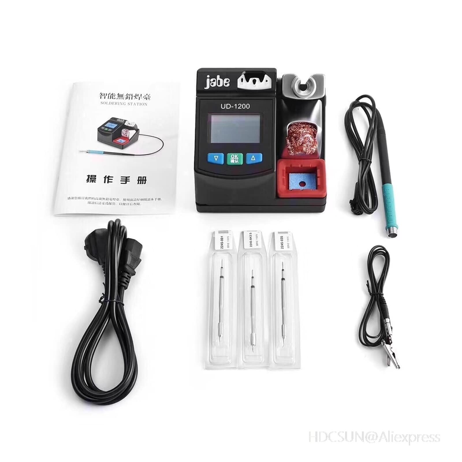 Station de soudage sans plomb précision UD-1200 chauffage rapide 2.5S avec système d'alimentation à double canal for JBC T245, Multifonctionnel
