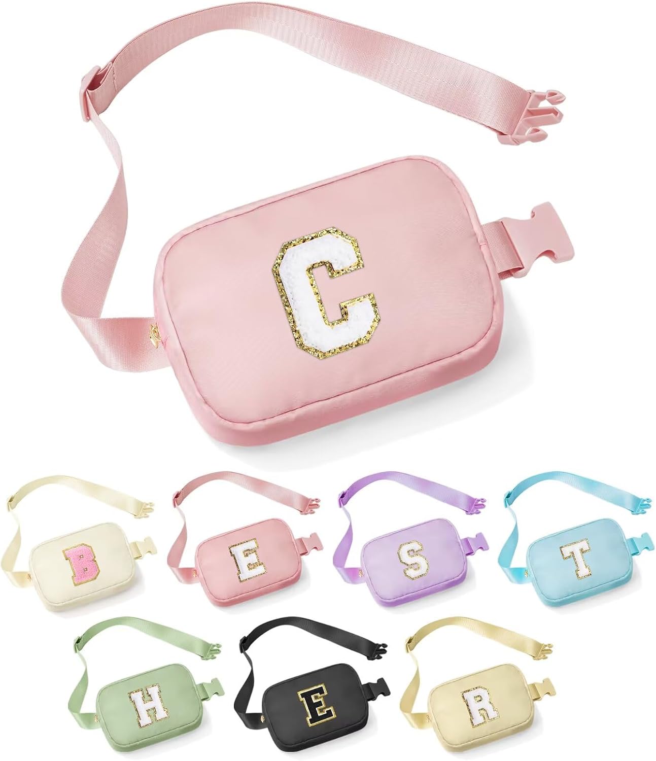 YOOLIFE Gifts for 3 4 5 6 7 8 9 Year Old Girls Kids Fanny Pack, Pink C