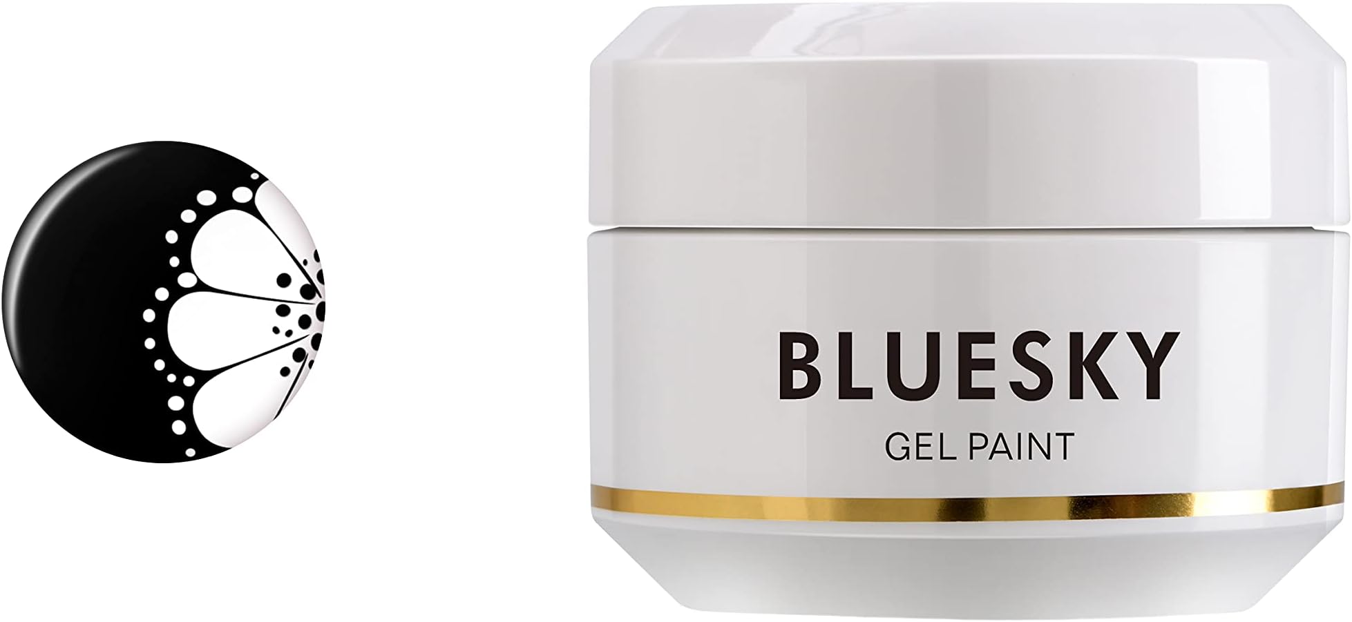 Bluesky Gel Polish, White Gel Paint Nail Art, DK02, 8 ml (Requires Curing Under UV/LED Lamp)