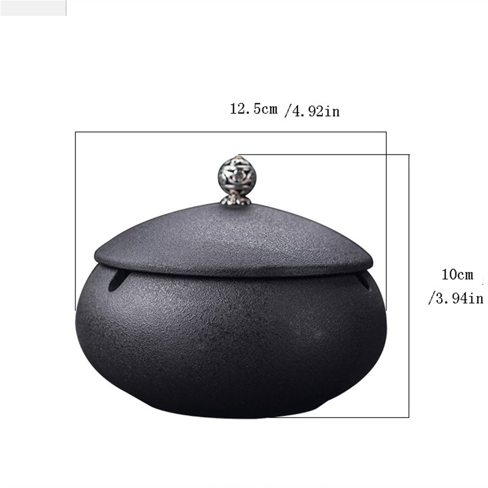 Popielniczki do papierosów Okrągła popielniczka ceramiczna z pokrywką do salonu(001)