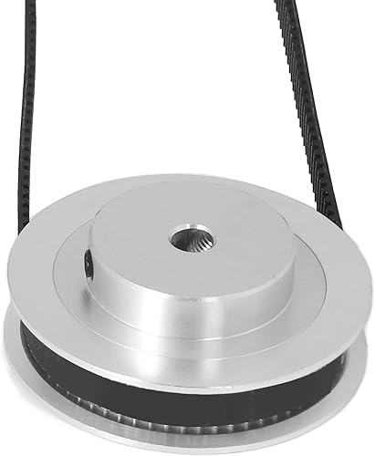 Miniatura 9 de Juego de polea de sincronización de aluminio de rueda síncrona, 20 dientes, 60 dientes con 11.024 in de longitud, 0.236 in de ancho, correa de