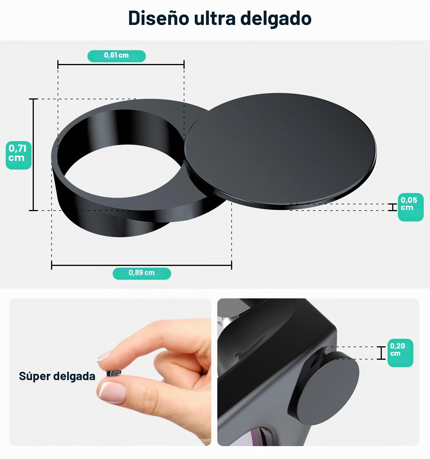 Tapa de Webcam Rotativa 180° para Gafas Inteligentes Meta Gen 2 [Paquete de 6], Tapa de Luz LED Reutilizable para Wayfarer/Skyler/Headliner & Oakley Meta HSTN, Accesorios de Privacidad [Negro]
