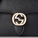 Gucci Interlocking BLACK Marmont Leather Silver Handbag Italy Chain 510304 NEW