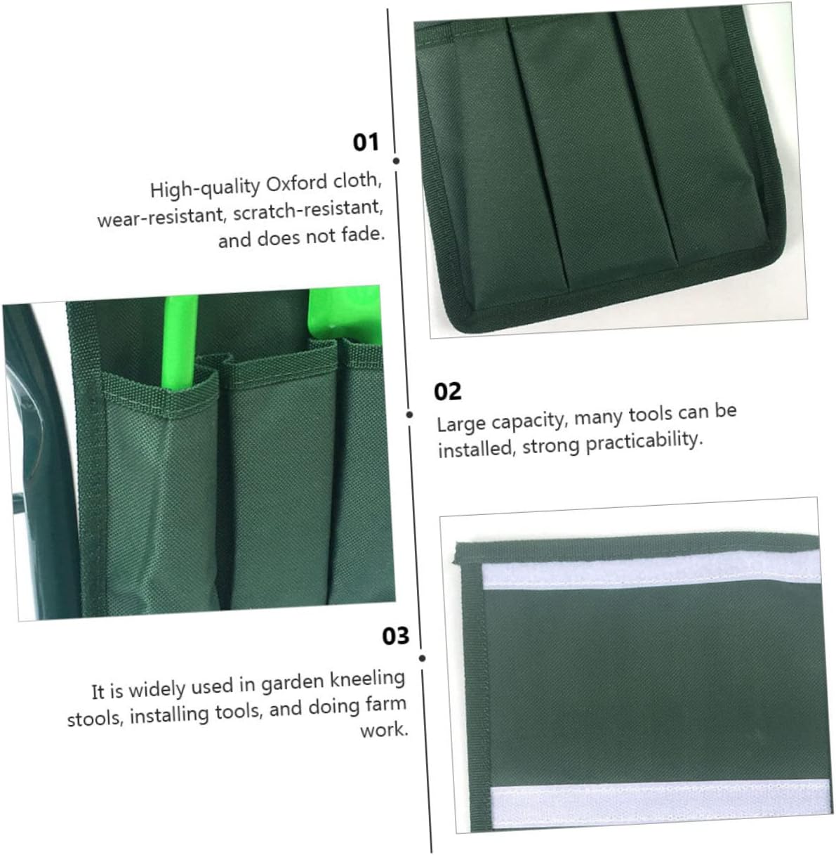 POPETPOP Pc Kneeler Seat Bags Gardening Tool Pouches Space-saving Oxford Cloth for Gardeners image 5