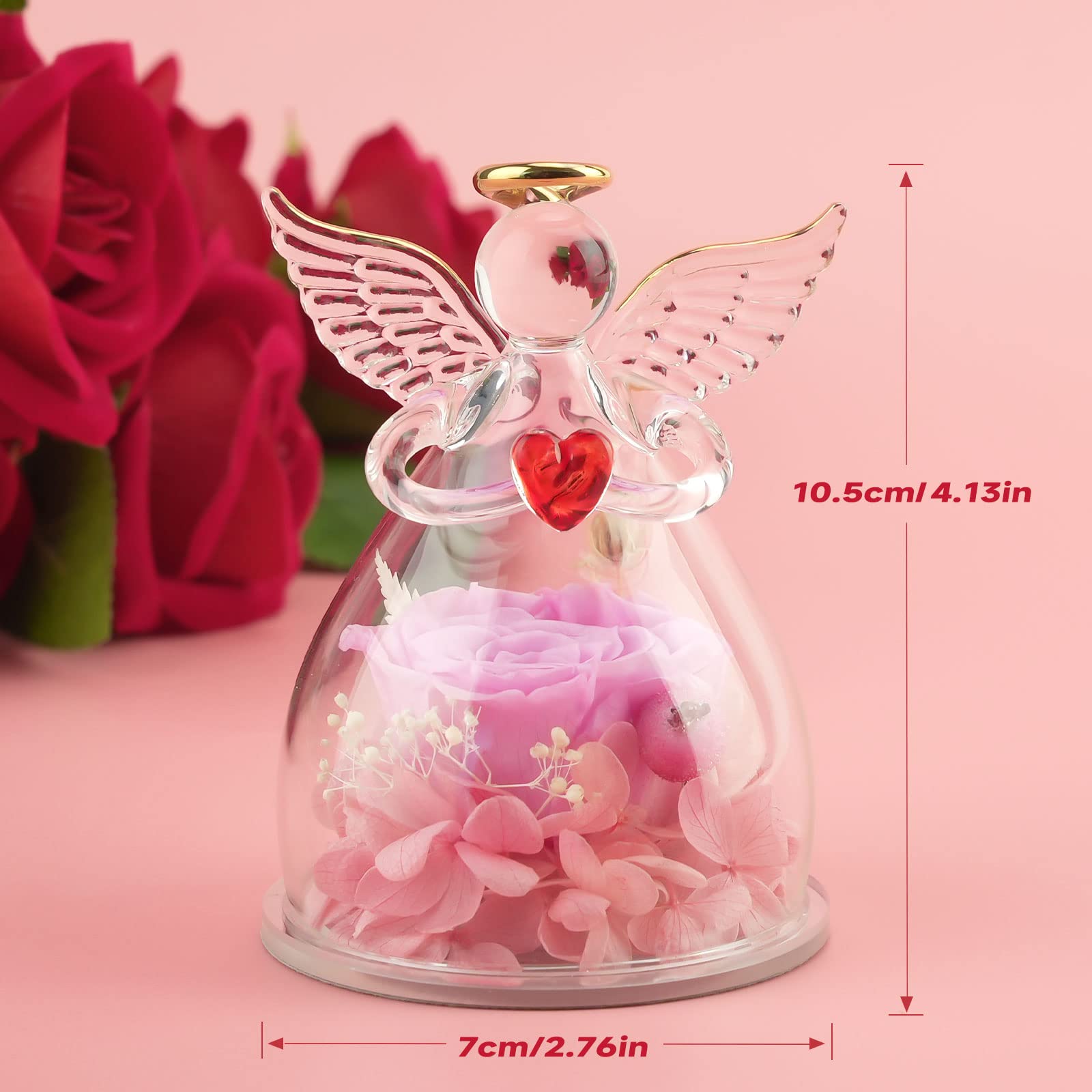 Miofula Rose Eternelle Coffret Cadeau Femme, Rose Éternelle avec Argent Miofula Rose Eternelle Coffret Cadeau Femme, Rose Éternelle avec Argent