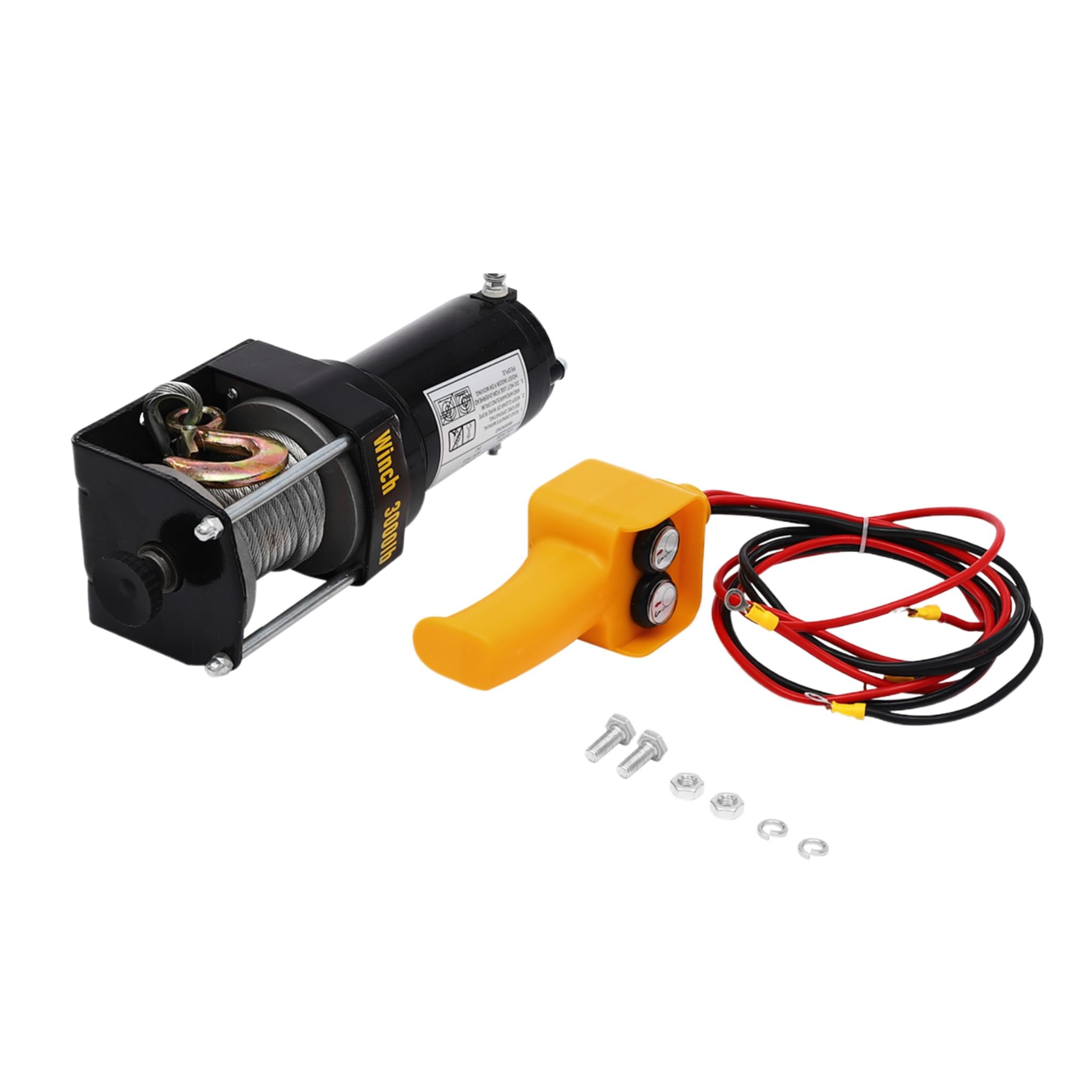 Cabrestante eléctrico 12 V, cabrestante eléctrico con mando a distancia, cabrestante eléctrico para remolque de embrague, 3000 libras