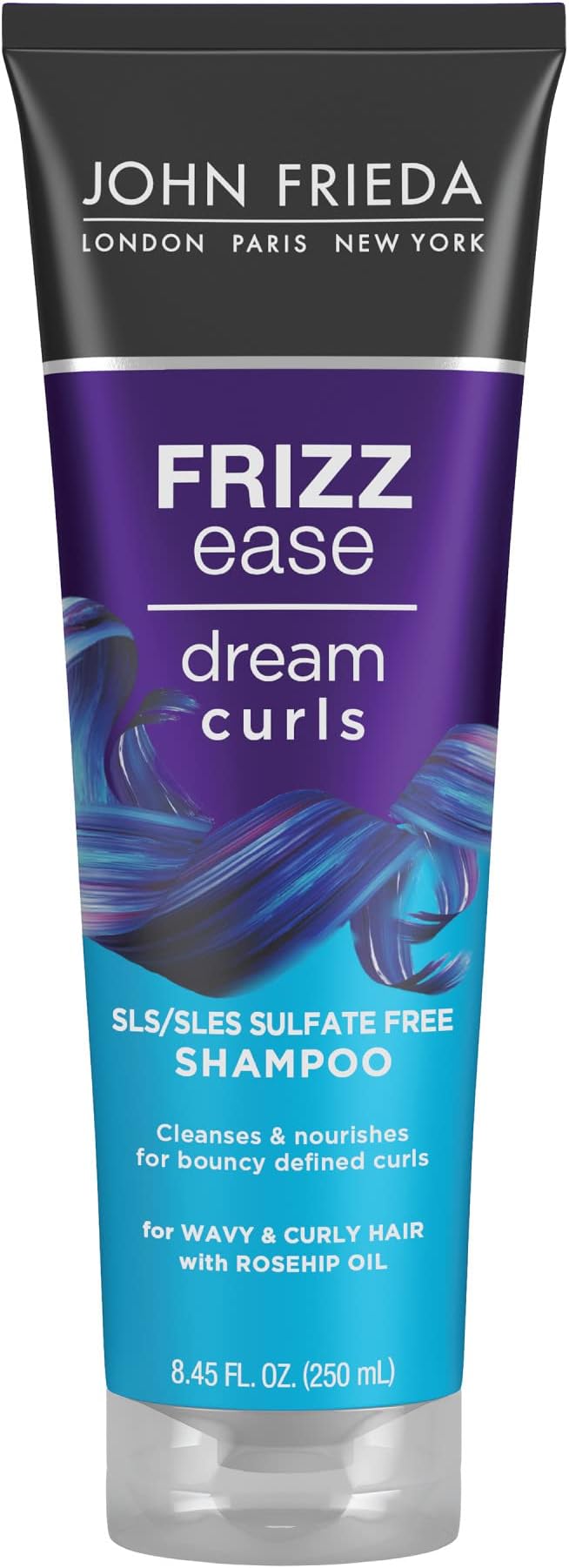 Anti Frizz, Frizz Ease Dream Curls Shampoo, SLS/SLES Sulfate Free Shampoo for Curly Hair, Helps Control Frizz, with Curl Enhancing Technology, 8.45 Fluid Ounces