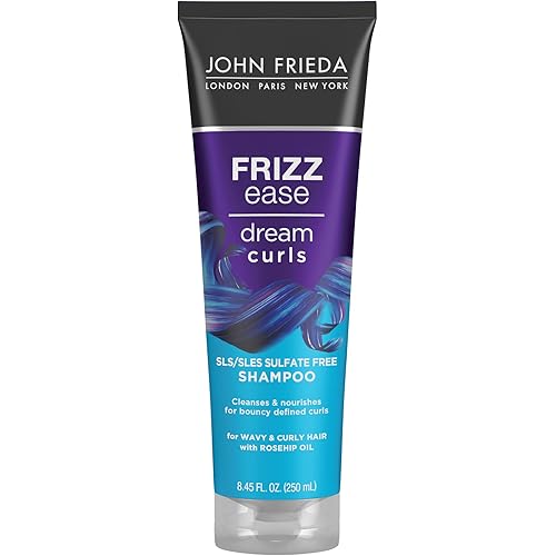 John Frieda Anti Frizz, Frizz Ease Dream Curls Shampoo, SLS/SLES Sulfate Free Shampoo for Curly Hair, Helps Control Frizz, with Curl Enhancing Technology, 8.45 Fluid Ounces