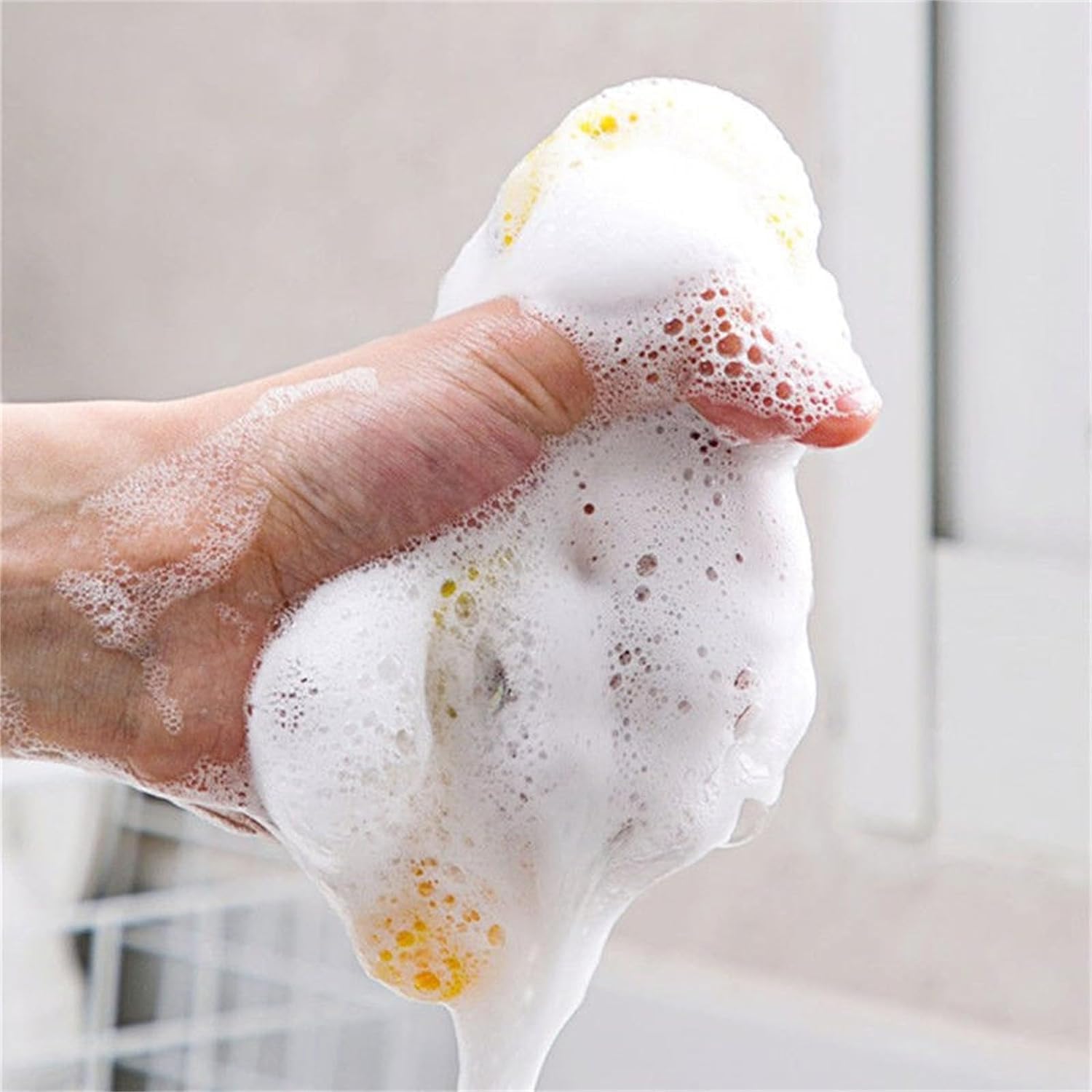 ATETO 2 in 1 Dish Scrubber, Double Side Dishwashing Scrub, Microfiber Cloth Magic Sponge Dishwashing Sponge Cleaning Kitchen Tools, Hard Surface, Cleaning Supplies, (Pack of 1) 1