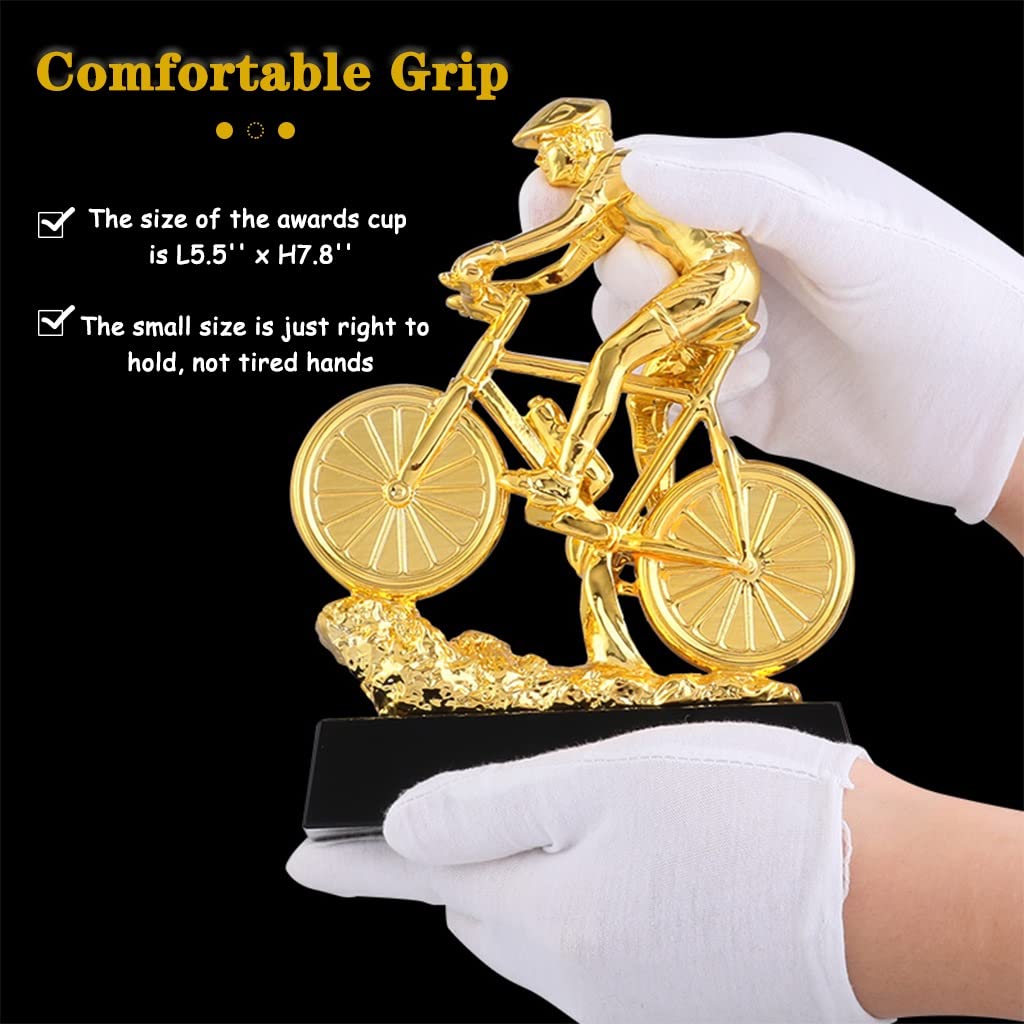 Trophäe Pokal Mit Gravur Wunschtext Trophäe Aus Harz In Fahrradform, Radsport Meisterschaft Vergeben, Schlafzimmer Ornament Mit Kristallsockel, Kostenloser Gravurtext