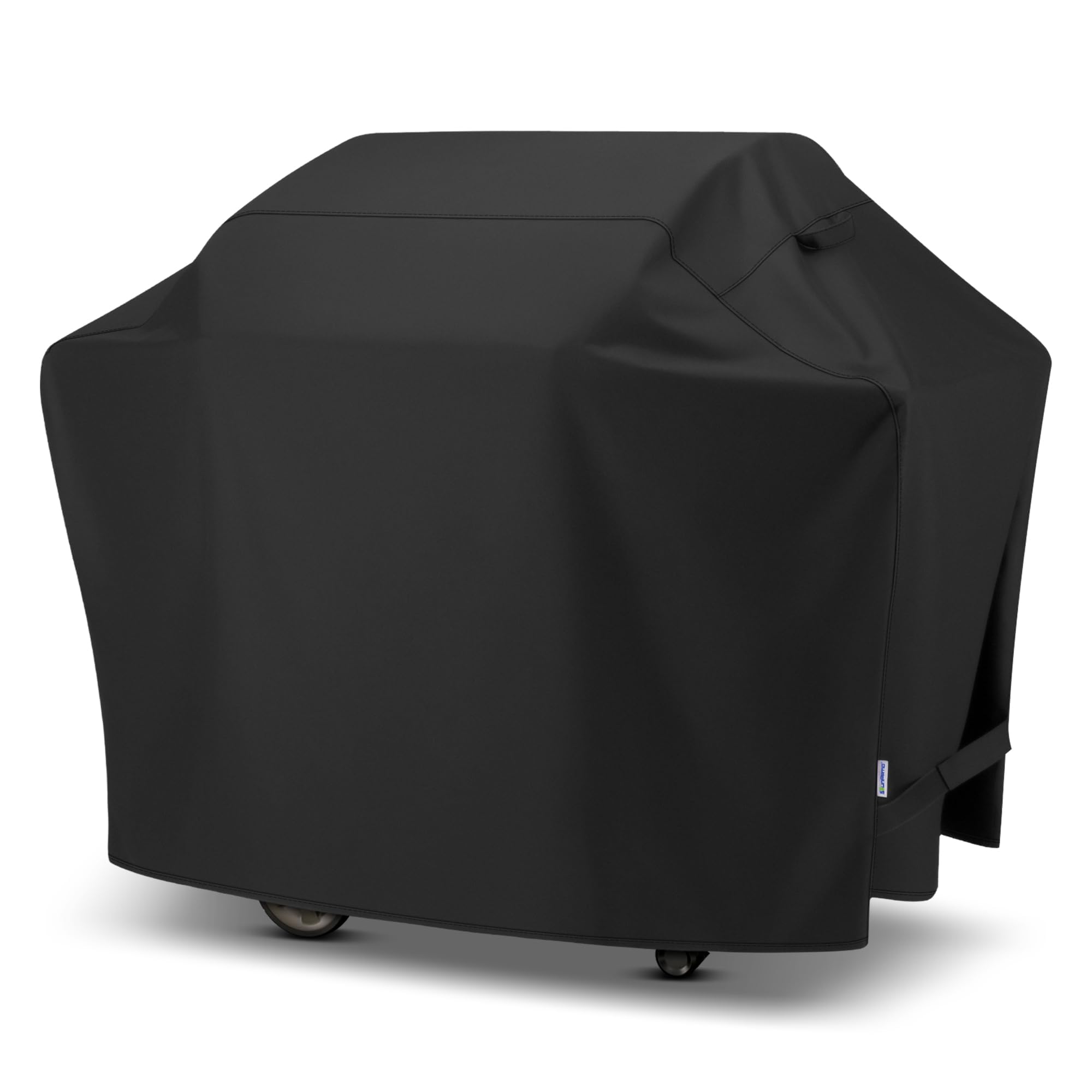 SunPatio Pokrowiec na grill gazowy 165 cm, pokrowiec na grilla na zewnątrz do Weber, Charbroil, Nexgrill i Brinkmann, wytrzymała, wodoodporna, odporna na warunki atmosferyczne, trwała tkanina, czarny