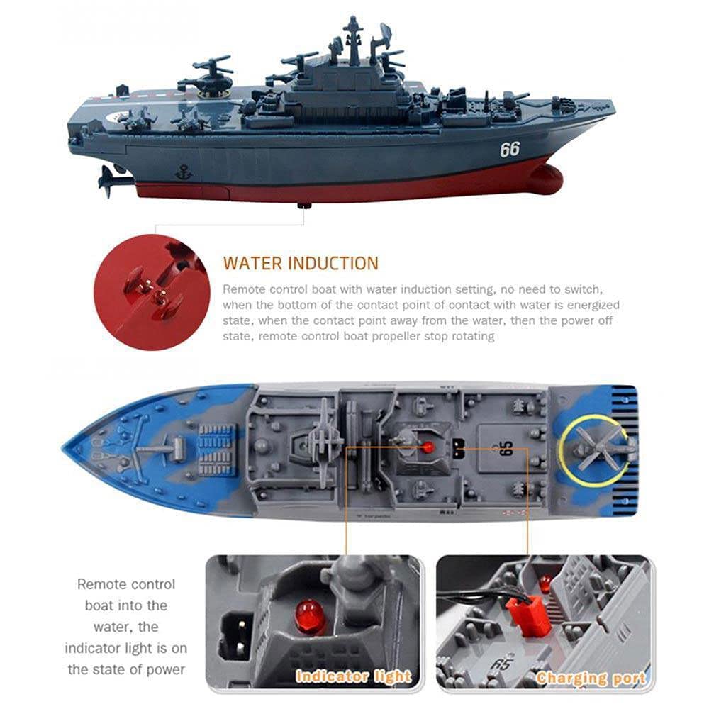 Amazon.co.jp: DBXMFZW RC ミサイル軍艦 6.1IN 防水教育玩具空母