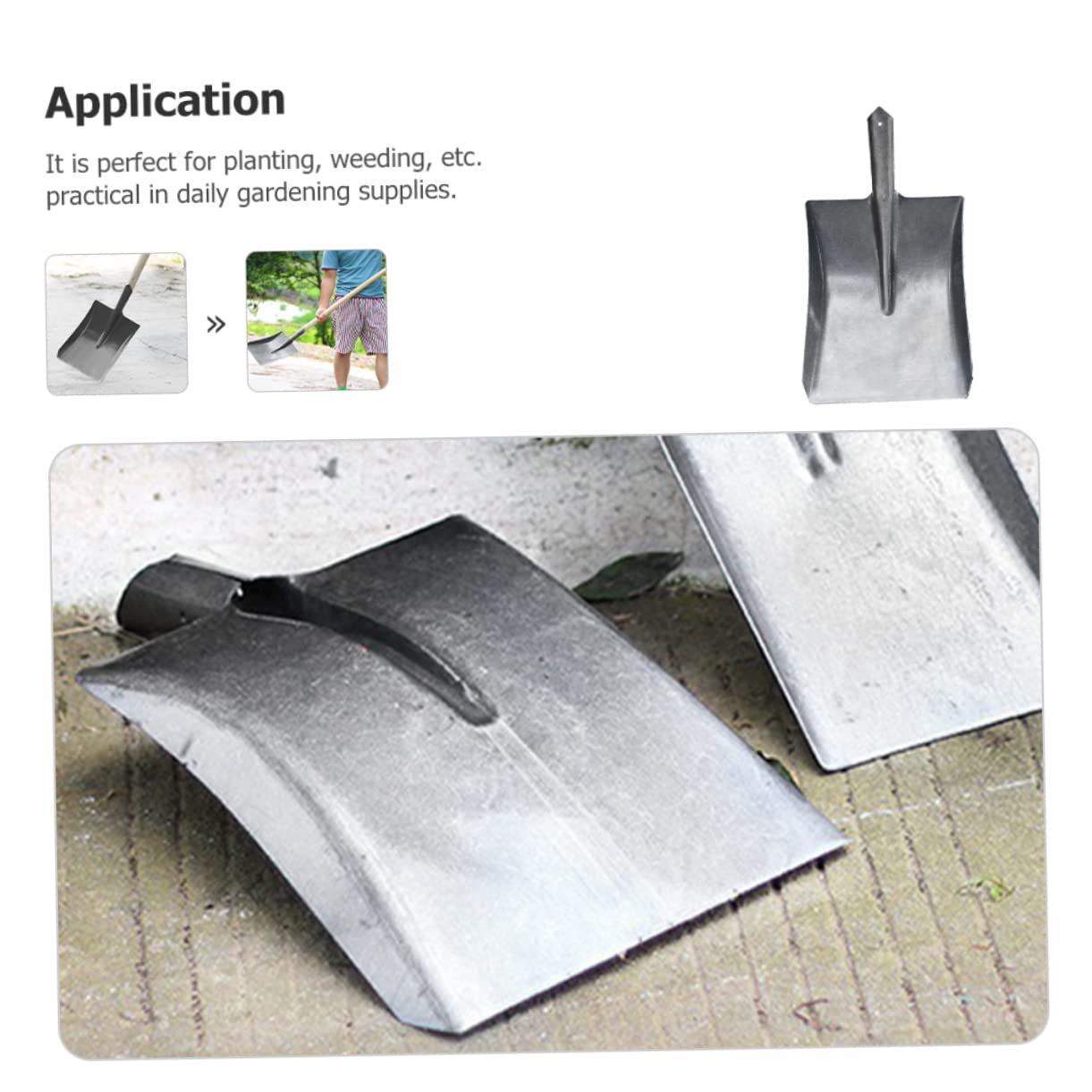 Outdoor-bodenschaufel Aus Hochwertigem Material Robuste Gartenschaufel Ohne Griff Praktisches Gartenschaufelzubehör Für Pflanzen Und Jäten Langlebige Bodenschaufel Für